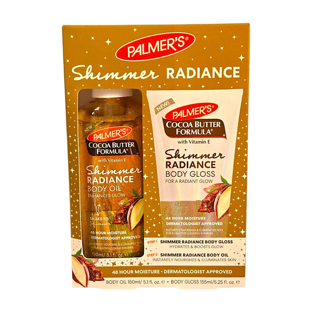 Palmer's Cocoa Butter Formula Shimmer Radiance Body Oil, Body Gloss Set New